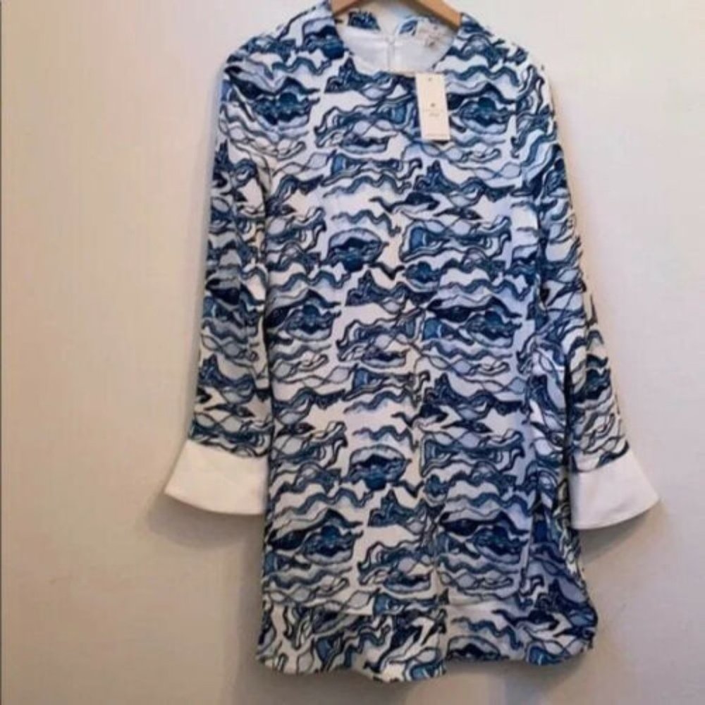 Essentiel Antwerp Women  blue long sleeve dress Size:34 Retail $265 NEW with TAG